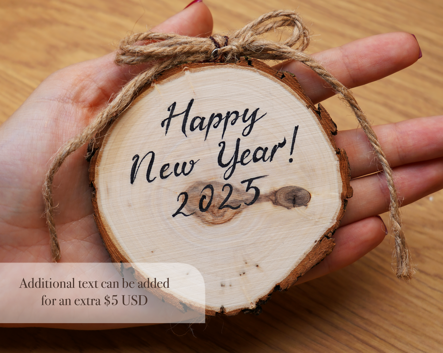 Hand-Painted Pet Wood Slice Ornament (Custom Acrylic Portraits)