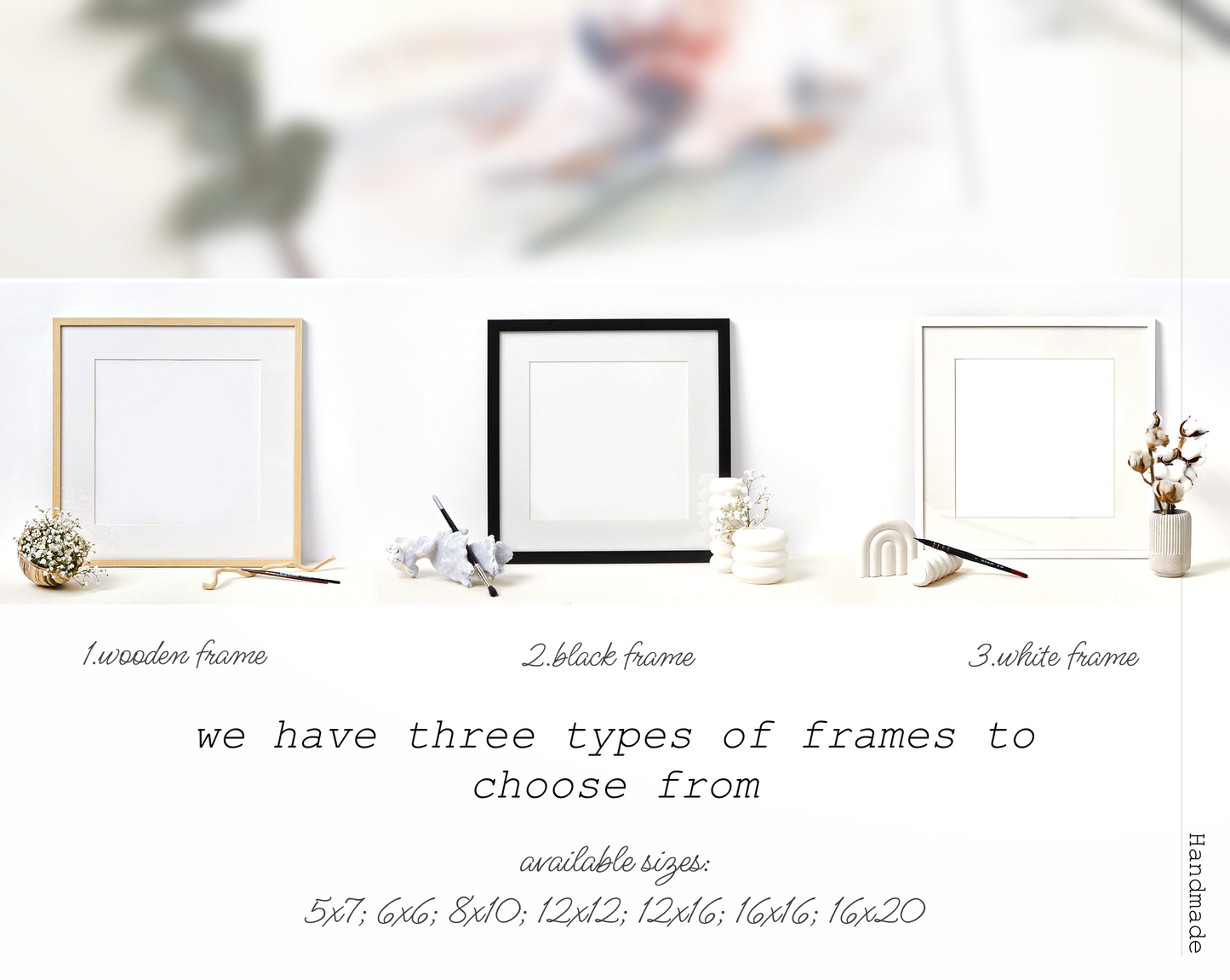 Watercolor Family Portrait | Portrait from Photo | Family Portrait with Pets | Family Portrait with Frame | People Portrait from Photo