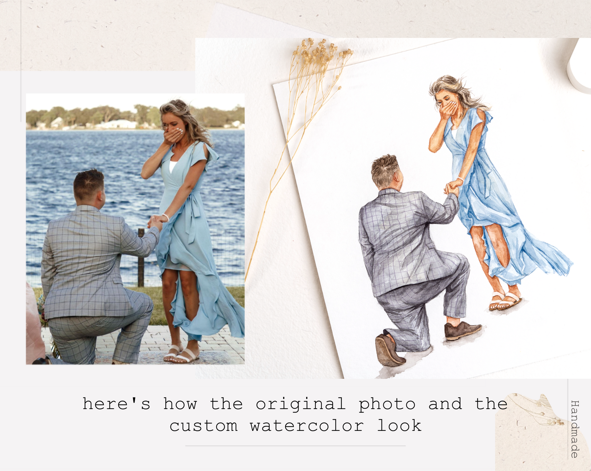 Watercolor family portrait | Family portrait from photo | Family portrait | Custom couple portrait | Art commission | Christmas gift