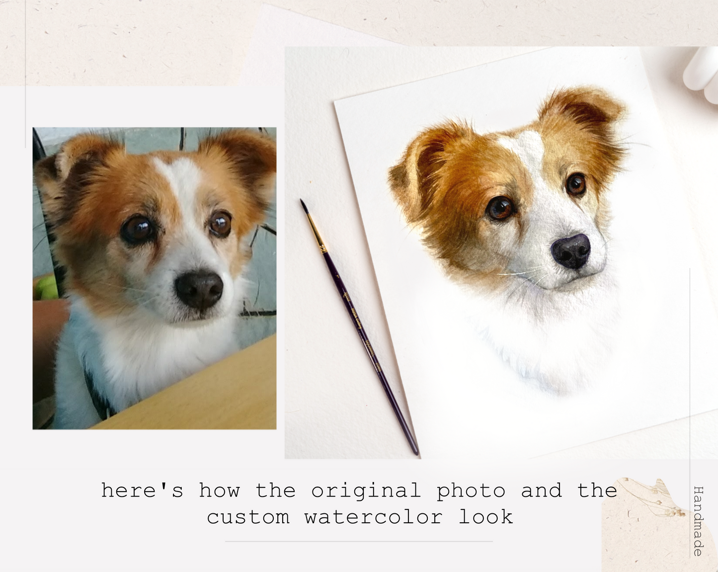 Watercolor pet portrait, Custom pet portrait from photo, Pet family portrait, Pet memorial gift, Pet painting