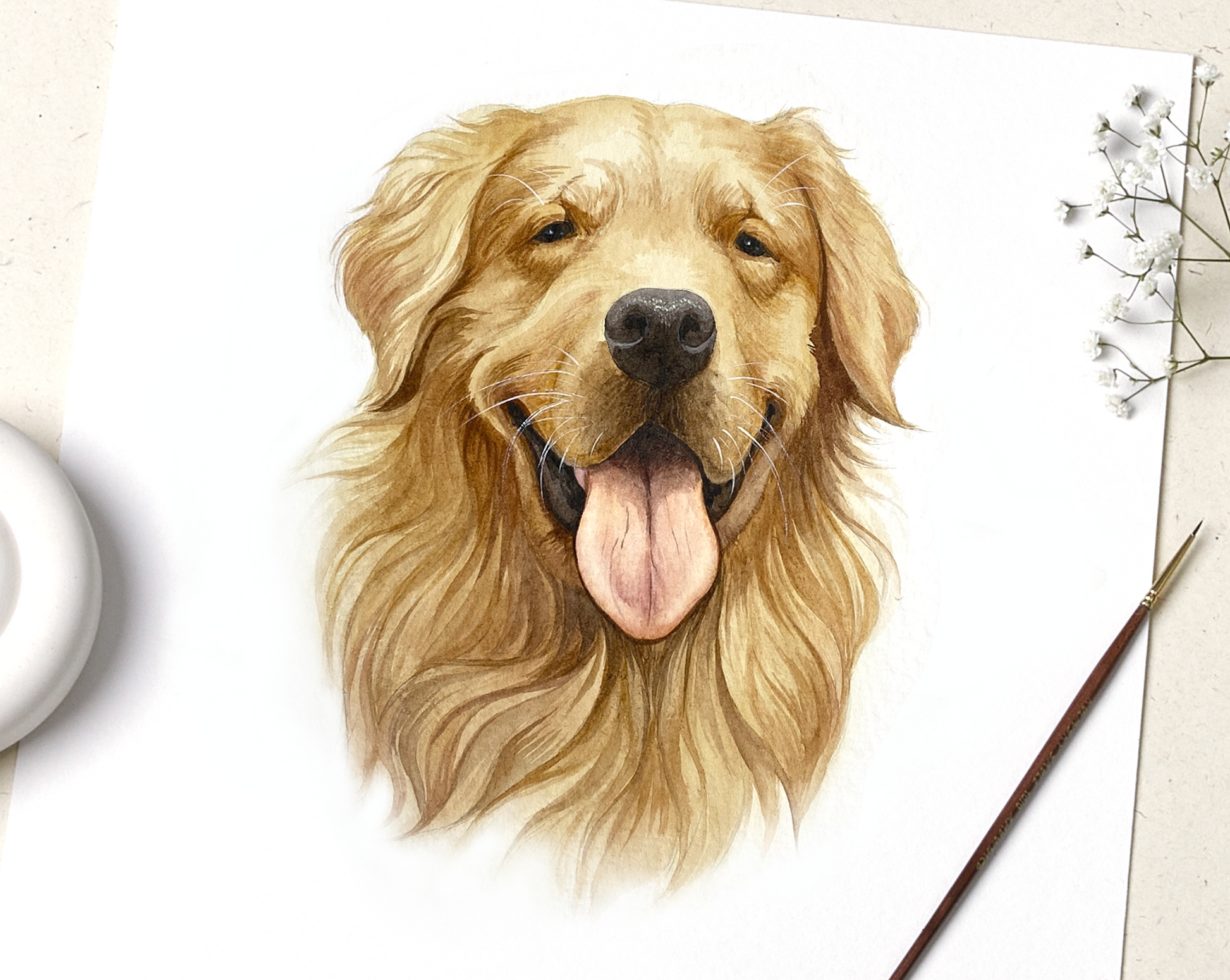Watercolor pet portrait, Custom pet portrait from photo, Pet family portrait, Dog memorial gift, Pet painting