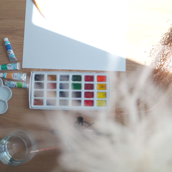 Custom Handmade Watercolor Cat Portrait: Creating process.